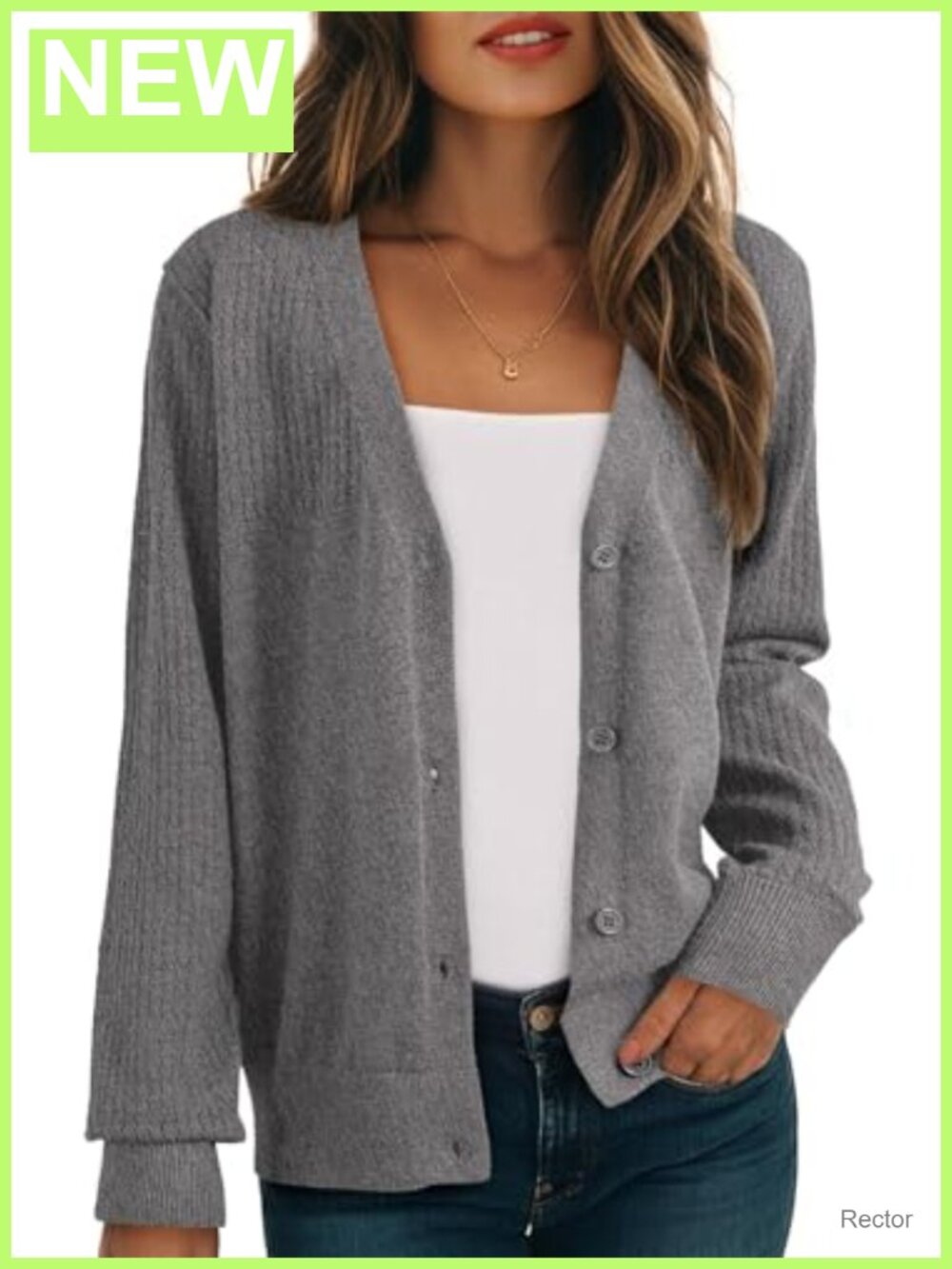 Wool Blend Cardigan Sweater Women V-Neck Button Down Knit